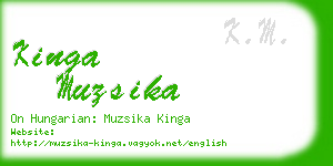 kinga muzsika business card